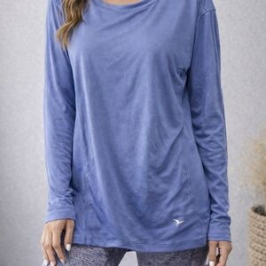 Women's Blue Long Sleeve Top - Dri Fit Old Navy